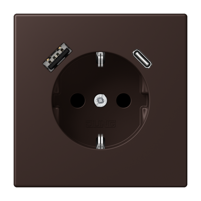 Изображение LC1520-15CA252  SCHUKO® socket with USB charger - завод JUNG