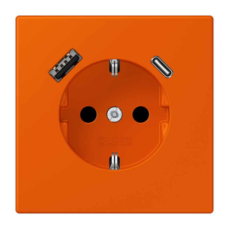 Изображение LC1520-15CA260  SCHUKO® socket with USB charger - завод JUNG