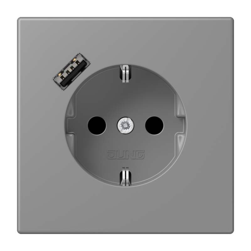 Изображение LC1520-18A203  SCHUKO® socket with USB charger - завод JUNG