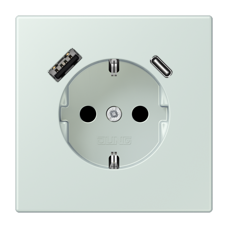 Изображение LC1520-15CA215  SCHUKO® socket with USB charger - завод JUNG