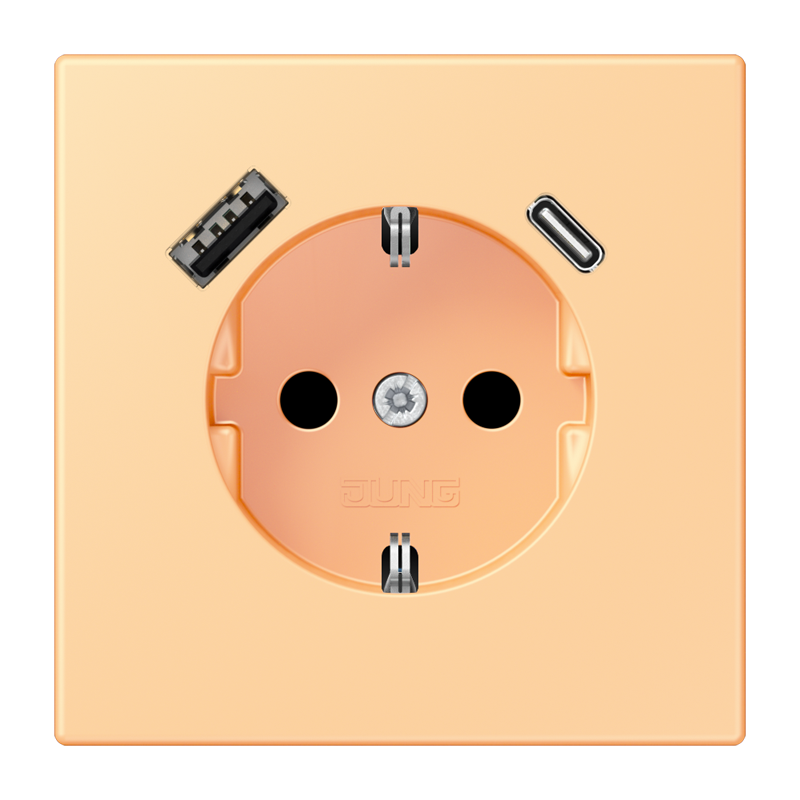 Изображение LC1520-15CA258  SCHUKO® socket with USB charger - завод JUNG