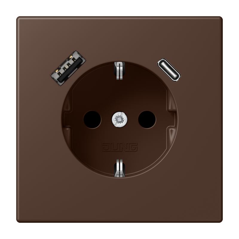 Изображение LC1520-15CA239  SCHUKO® socket with USB charger - завод JUNG