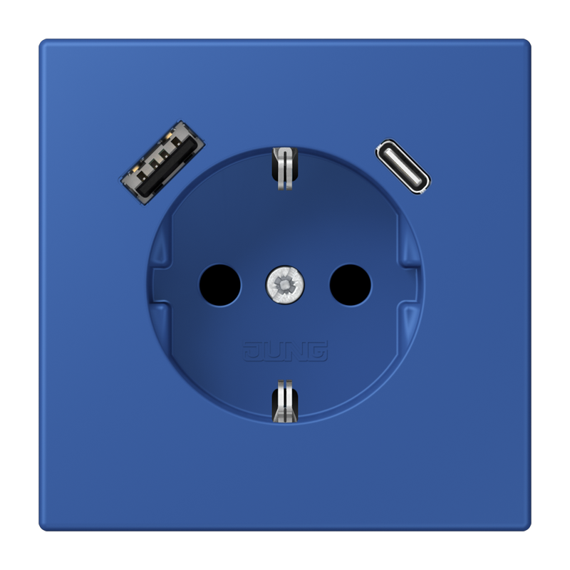 Изображение LC1520-15CA253  SCHUKO® socket with USB charger - завод JUNG