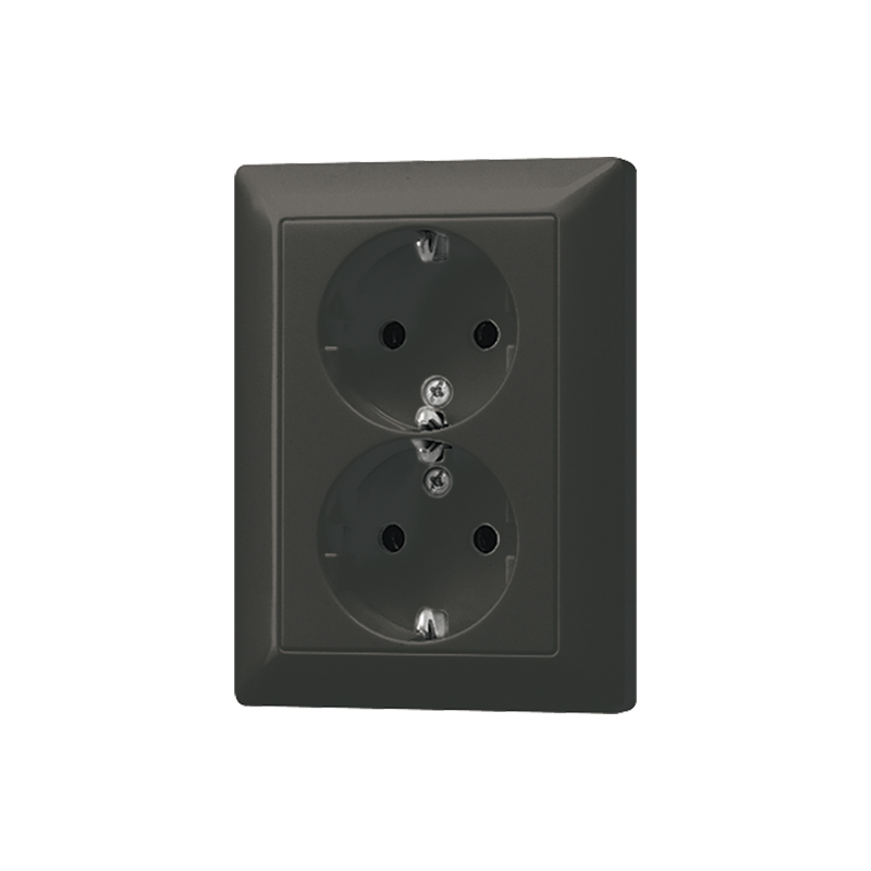 Изображение AL5022KI-LAN  SCHUKO®-розетка 2-ная 16 A / 250 B ~ - завод JUNG