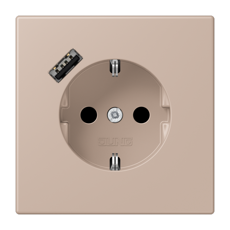 Изображение LC1520-18A240  SCHUKO® socket with USB charger - завод JUNG