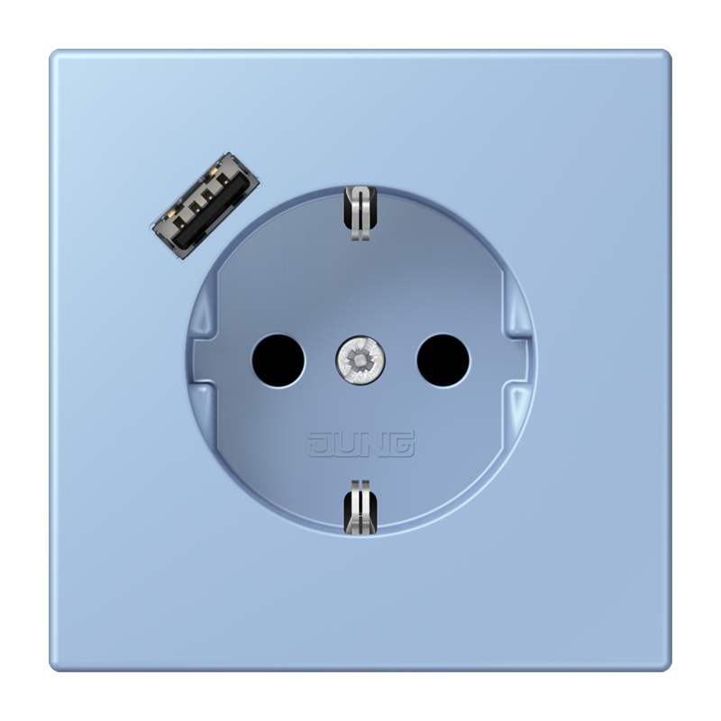 Изображение LC1520-18A207  SCHUKO® socket with USB charger - завод JUNG