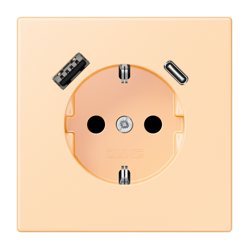 Изображение LC1520-15CA223  SCHUKO® socket with USB charger - завод JUNG