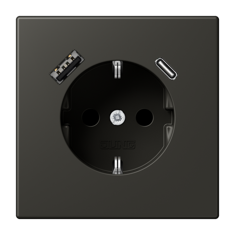 Изображение LC1520-15CA259  SCHUKO® socket with USB charger - завод JUNG