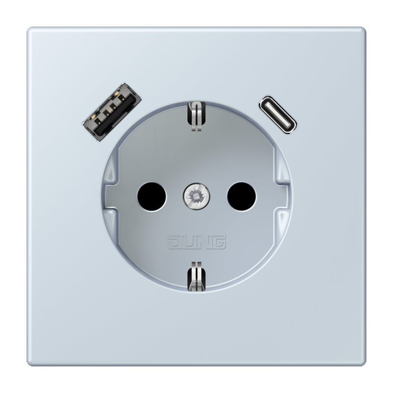 Изображение LC1520-15CA209  SCHUKO® socket with USB charger - завод JUNG