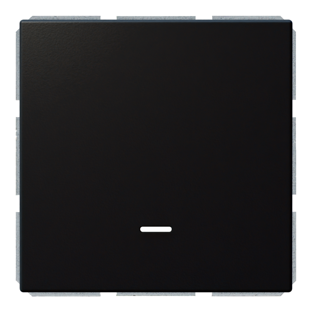 Изображение FD3011NPBM Выключатель 1-клавишный 10A с LED-подсветкой с клавишей - FD (черный матовый - soft touch) - завод JASMART