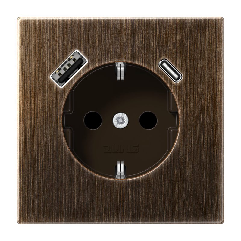 Изображение ME1520-15CAAT  SCHUKO® socket with USB charger - завод JUNG