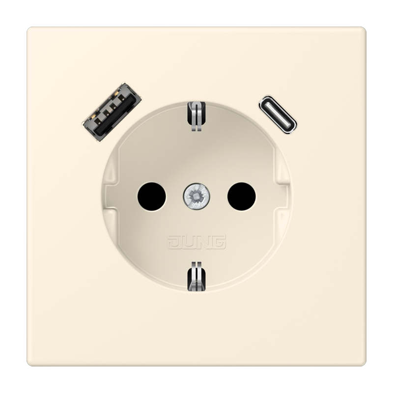 Изображение LC1520-15CA245  SCHUKO® socket with USB charger - завод JUNG