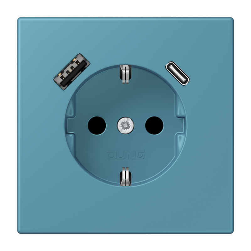 Изображение LC1520-15CA212  SCHUKO® socket with USB charger - завод JUNG