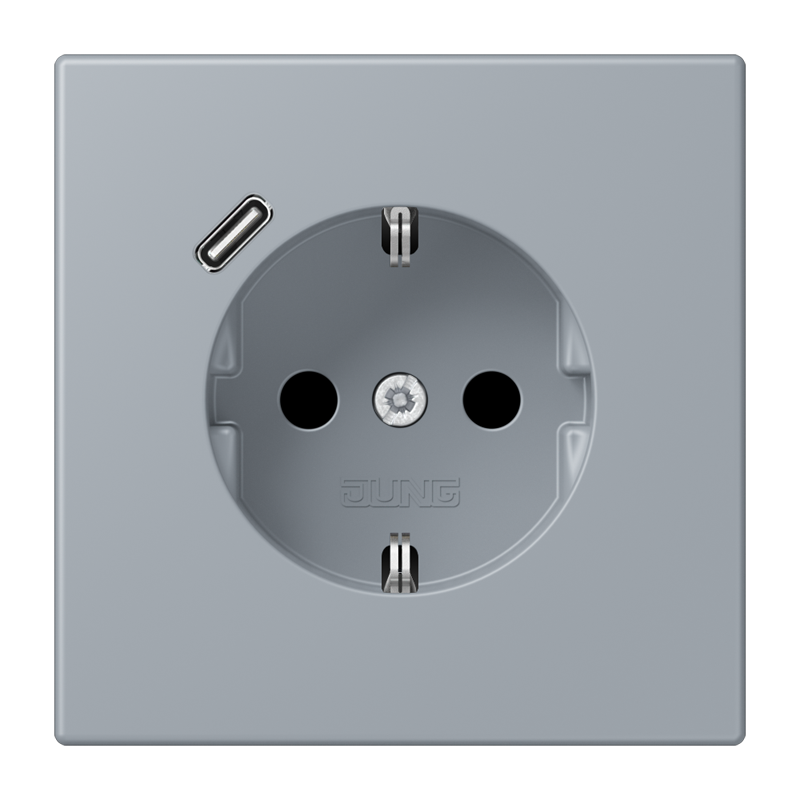 Изображение LC1520-18C257  SCHUKO® socket with USB charger - завод JUNG