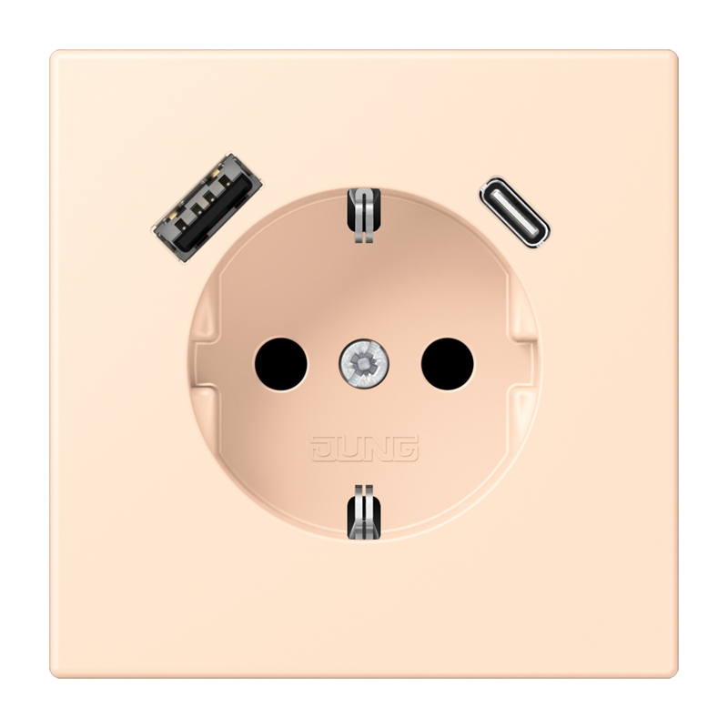 Изображение LC1520-15CA238  SCHUKO® socket with USB charger - завод JUNG