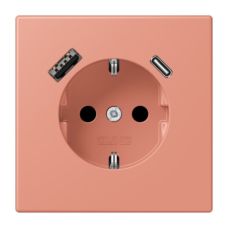 Изображение LC1520-15CA233  SCHUKO® socket with USB charger - завод JUNG