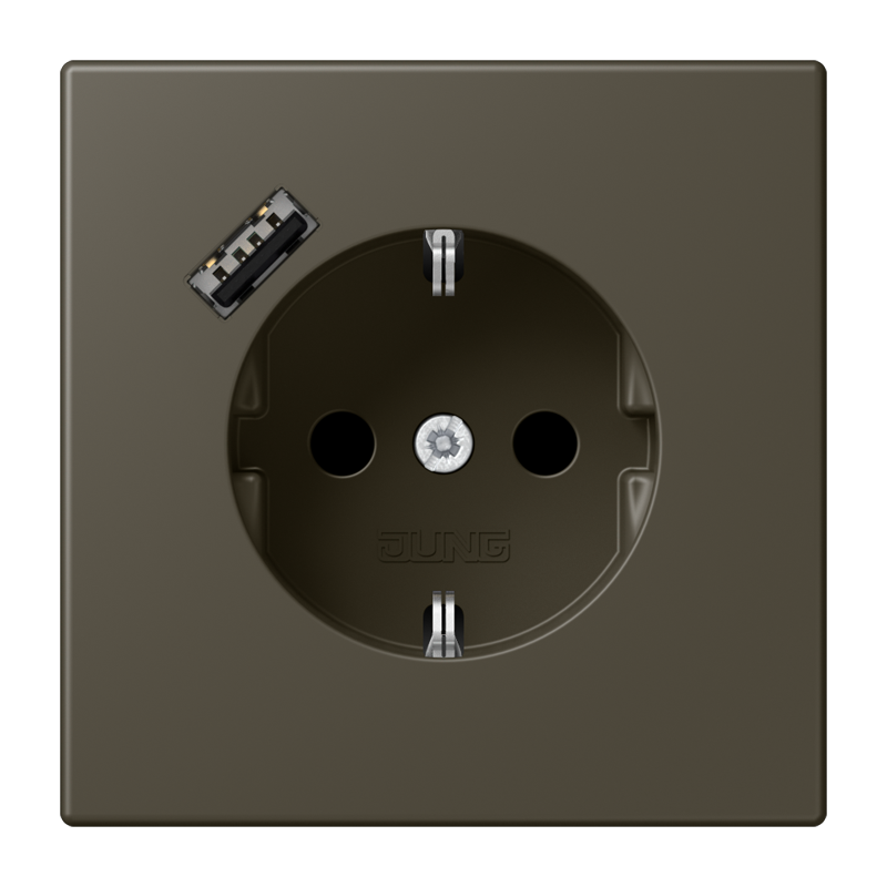 Изображение LC1520-18A241  SCHUKO® socket with USB charger - завод JUNG