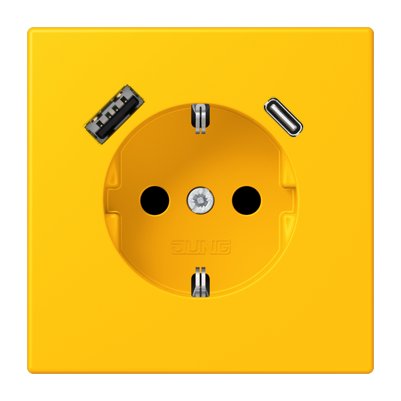 Изображение LC1520-15CA263  SCHUKO® socket with USB charger - завод JUNG