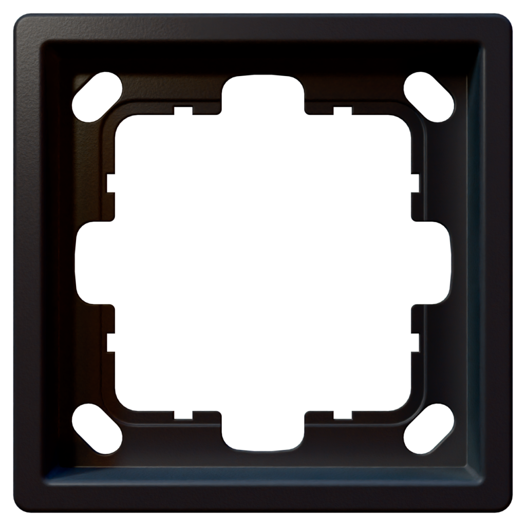 Изображение FD1001PBM Рамка 1-кратная - FD (черный матовый - soft touch) - завод JASMART