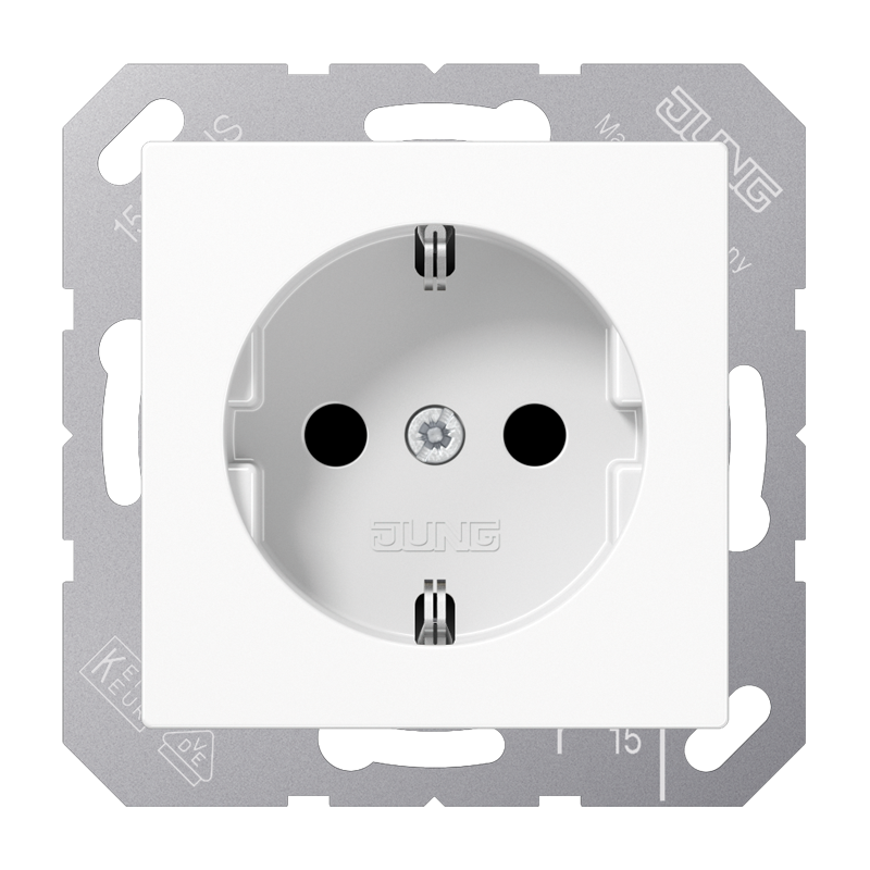 Изображение ABA1521KIWW  SCHUKO®-розетка 16 A / 250 B ~ - завод JUNG