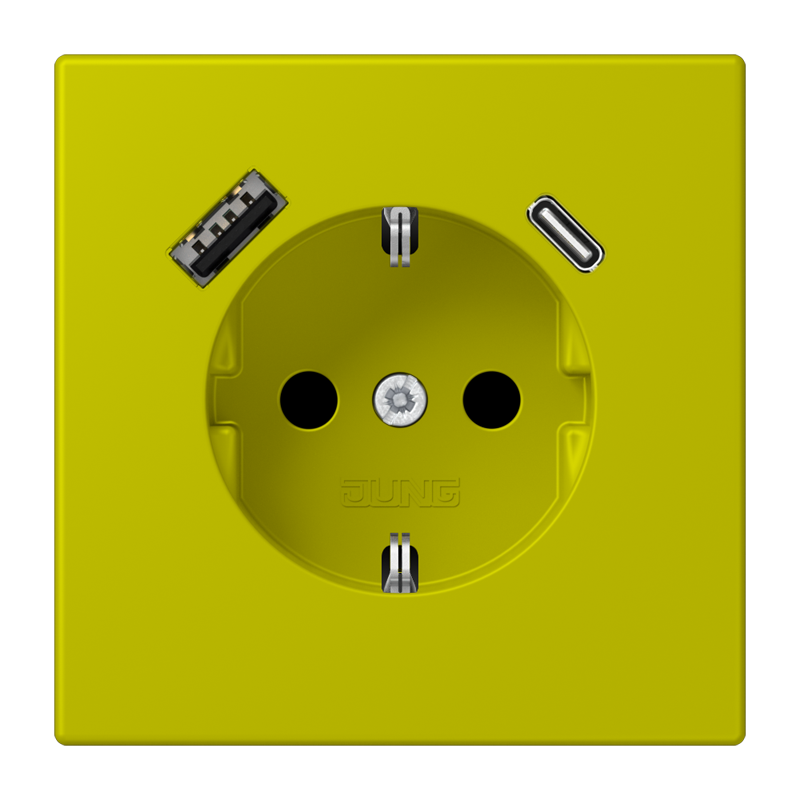 Изображение LC1520-15CA249  SCHUKO® socket with USB charger - завод JUNG