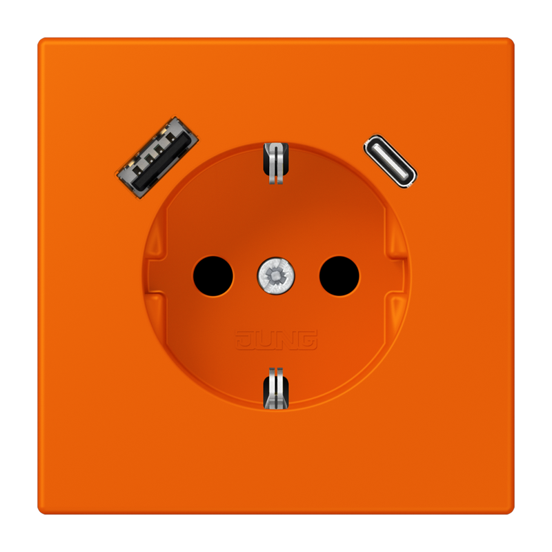 Изображение LC1520-15CA224  SCHUKO® socket with USB charger - завод JUNG