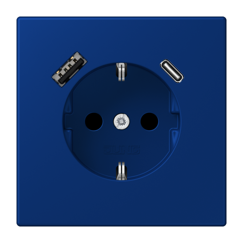Изображение LC1520-15CA261  SCHUKO® socket with USB charger - завод JUNG