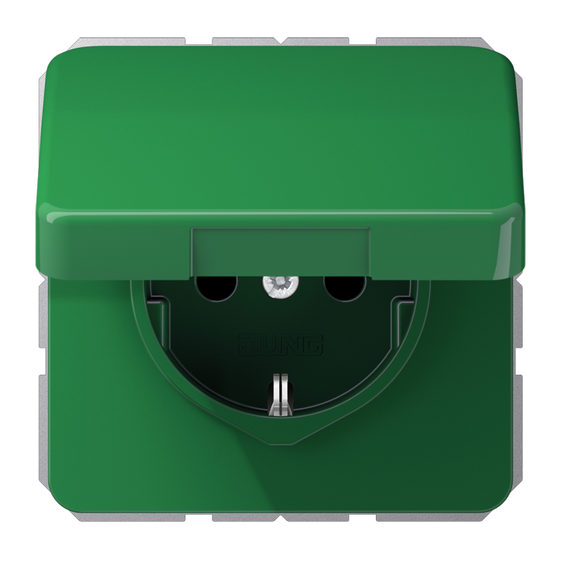Изображение CD1521BFKLGN  SCHUKO®-розетка 16 A / 250 B ~ - завод JUNG