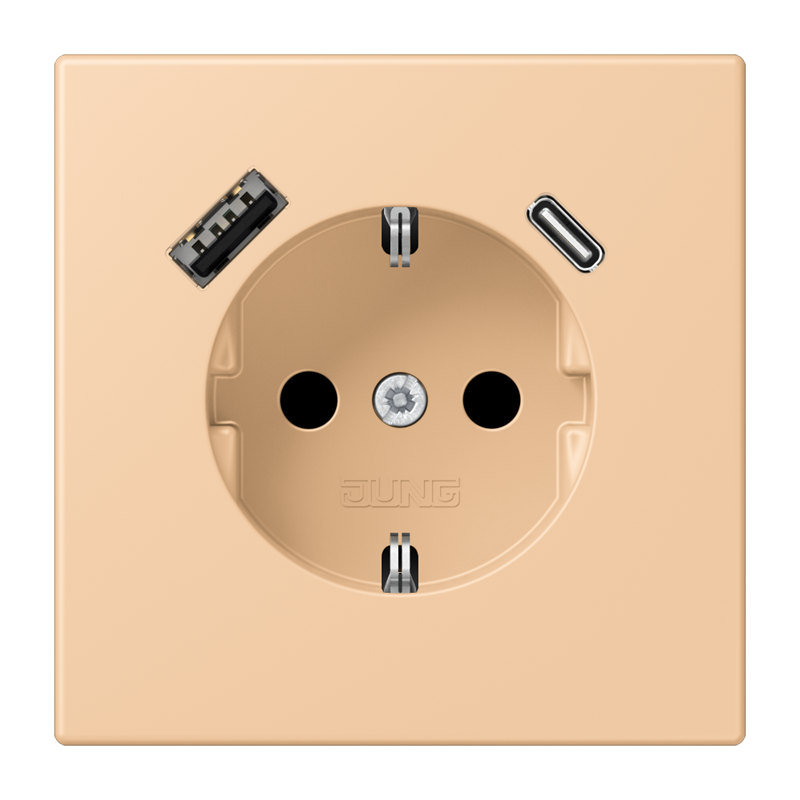 Изображение LC1520-15CA237  SCHUKO® socket with USB charger - завод JUNG