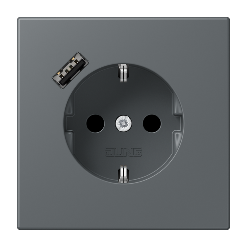Изображение LC1520-18A202  SCHUKO® socket with USB charger - завод JUNG