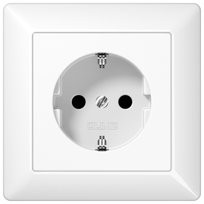 Изображение AS1520KIWW  SCHUKO®-розетка 16 A / 250 B ~ - завод JUNG
