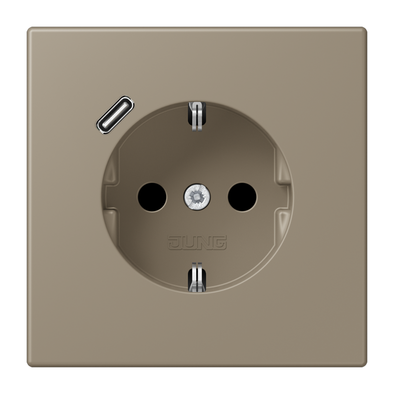 Изображение LC1520-18C242  SCHUKO® socket with USB charger - завод JUNG