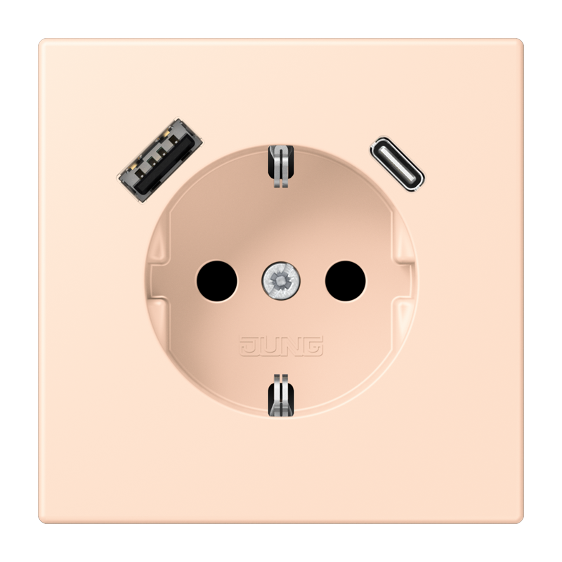 Изображение LC1520-15CA228  SCHUKO® socket with USB charger - завод JUNG