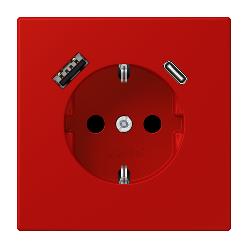 Изображение LC1520-15CA227  SCHUKO® socket with USB charger - завод JUNG