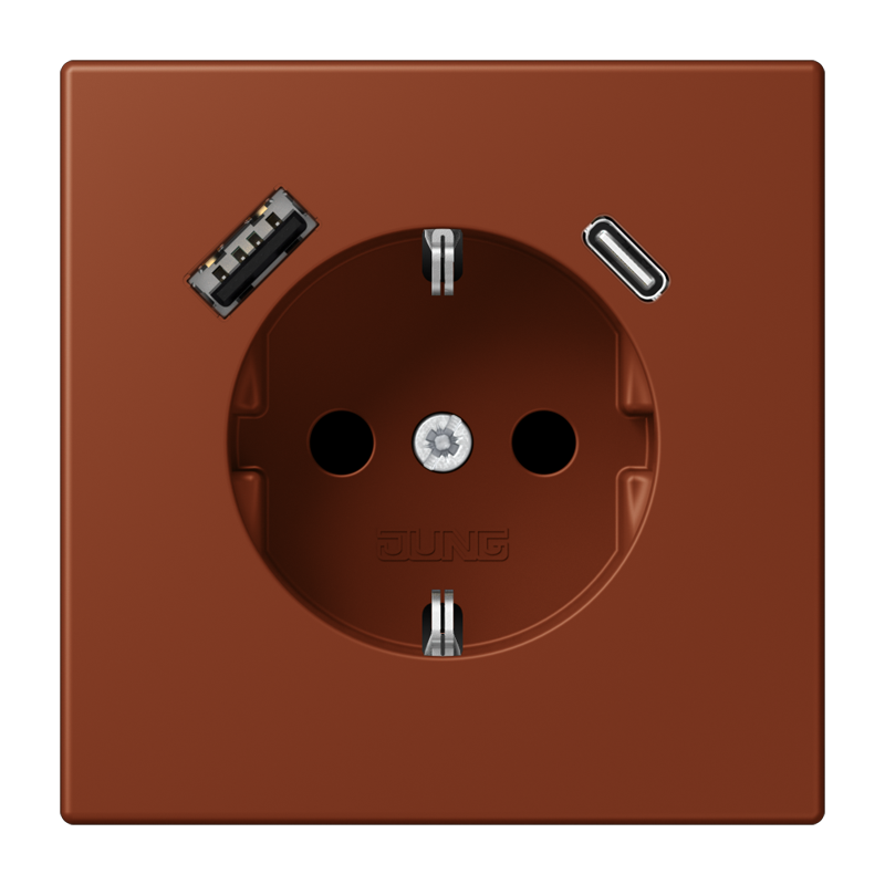 Изображение LC1520-15CA247  SCHUKO® socket with USB charger - завод JUNG