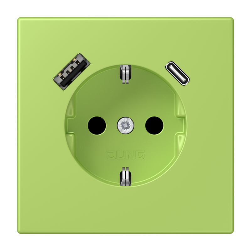 Изображение LC1520-15CA221  SCHUKO® socket with USB charger - завод JUNG