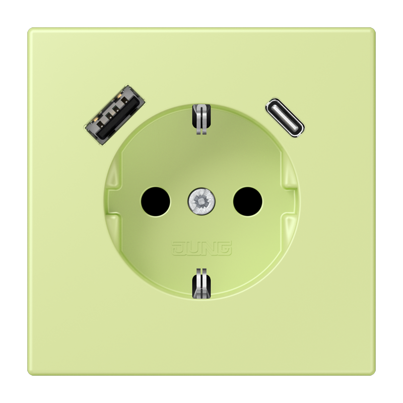 Изображение LC1520-15CA222  SCHUKO® socket with USB charger - завод JUNG