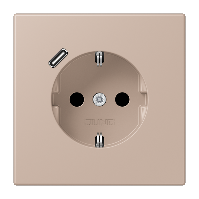 Изображение LC1520-18C240  SCHUKO® socket with USB charger - завод JUNG