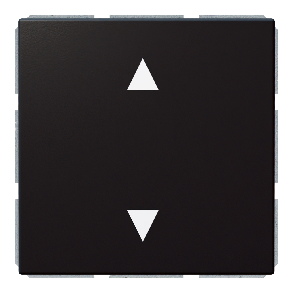 Изображение FD3018PBM Кнопка 1-клавишная 10A в нейтральном положении, для штор с клавишей - FD (черный матовый - soft touch) - завод JASMART