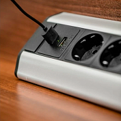 Изображение Настольный удлинитель, угловой, 2xUSB 2.1A 5V